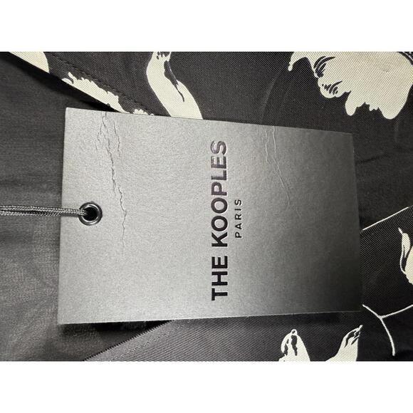 The Kooples Orchid Scarf Black Floral Wrap Dress Size 0 (US XS 2) NWT - Picture 4 of 7